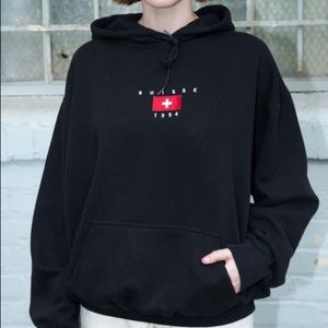 Brandy Melville Embroidered Hoodie